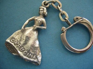 Porte clés -  Personnage Métal  MISS CAPUCINE  - Girl Danseuse vintage Sixties - Afbeelding 1 van 3