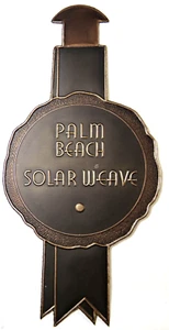 Palm Beach Solar Weave Vintage Embossed Paper Label Summer Apparel  - Picture 1 of 2