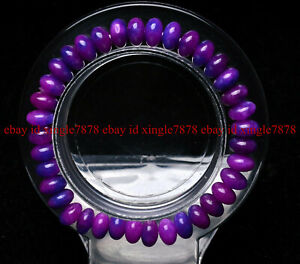 Natural 5x8mm Purple Sugilite South Africa Gems Beads Bracelet 7.5" AAA