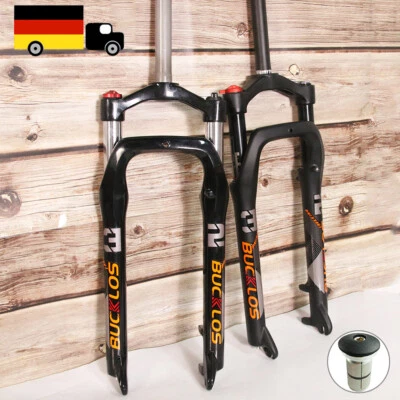26*4,0" MTB Öl/Luft Federgabel Fat Beach Snow Bike Gabeln 1-1/8" Scheibenbremse - Bild 1 von 4