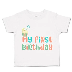 Toddler T-Shirt My First Birthday Style A Cotton Sparks Boy & Girl Clothes Love - Picture 1 of 18
