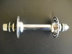 **NOS UNBRANDED 36 HOLE CHROME STEEL LOW FLANGE SOLID AXLE FRONT HUB** - Picture 1 of 2
