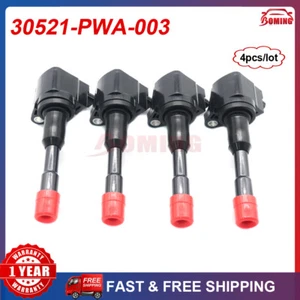 30521-PWA-003 NEW 4PCS Rear Ignition Coil For Honda City Civic UF374 CM11-108 - Picture 1 of 11