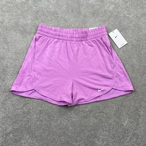 Nike Dri-Fit Breezy High Waisted Youth Girls Shorts Size XL Purple DX4965 - Picture 1 of 8