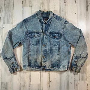 Vintage 90s Calvin Klein Men’s Light Wash Blue Denim Jacket Size XL Made In USA - Picture 1 of 6