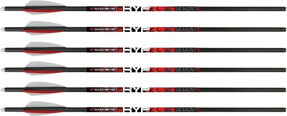 Killer Instinct MSCKI-1064-6 HYPR 20in 6Pack Crossbow Bolts - 1064-6