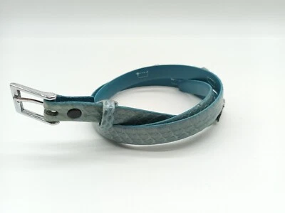 Ledergürtel - Damen - Bundweite: 80cm - B: 18mm - Türkis - "C&A" - Schlange - Bild 1 von 4