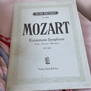 Mozart Konzertante Symphonie E Flat Major, KV 364 All Parts Included - Picture 1 of 3