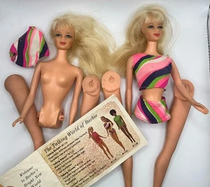 LOT~ 1967 Talking Stacey Barbie Doll Mattel MUTE Lashes Blonde Outfit READ DESCR - Picture 1 of 19
