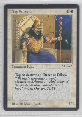 King Suleiman - Arabian Nights - GREAT SHAPE - vintage Magic the Gathering MTG - Image 1 of 2