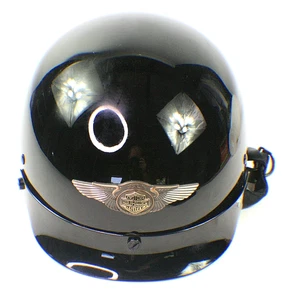 Harley Davidson 110th Anniversary DOT Black Half Helmet Women’s XXL Ear Warmers - Picture 1 of 12