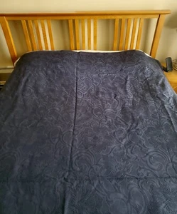 Anichini Quagliotti Italy Queen Size Coverlet - Indigo Blau - NEU - Bild 1 von 5