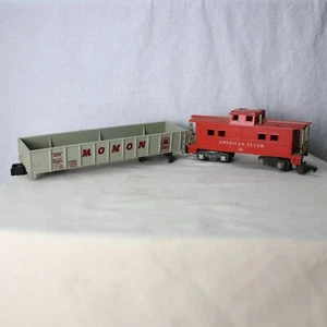 Lot of 2 Gilbert American Flyer 641 Gondola 638 Caboose Train Cars Parts Repair - Picture 1 of 19