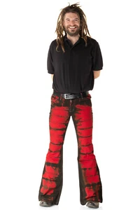Comycom Herren Batik Schlaghose rot schwarz - Bild 1 von 9