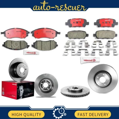 Juego de 6 pastillas de freno de disco delanteras traseras rotor de freno de disco para Infiniti EX35 2008~2010 Foto 1 de 4