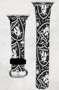 Las Vegas Raiders Apple Watch Band NEW 38/40/41 & 42/44/45 Los Angeles NFL - Picture 1 of 1