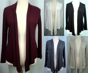 NUEVA Chaqueta Tejida Delantera Abierta Talla Grande Top Dobladillo Asimétrico-L/XL/1X-2X-3X - Imagen 1 de 25