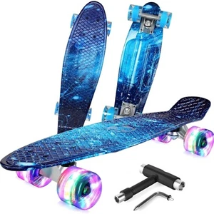 Skateboard Komplette 22 Zoll Mini Cruiser Skateboard für Kinder Jugendliche E... - Bild 1 von 9