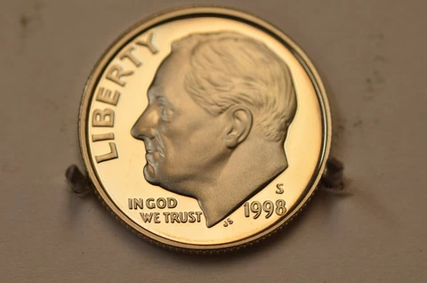 1998-S Gem Silver Proof Roosevelt Dime (90% Silver) Item #5369 Cover