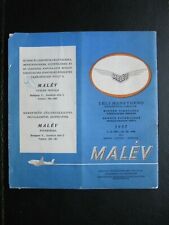 MALEV rare timetable 6 Oct 1957 - 31 Mar 1958 with route map