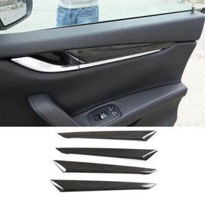 4 PIEZAS Borde de tira de panel de puerta interior de fibra de carbono para Maserati Ghibli 2014-2021 - Imagen 1 de 1