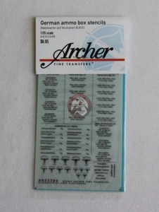 Plantillas de caja de munición Archer 1/35 alemán lanzador niebla y marcos de basura (negro) AR35304B - Imagen 1 de 1