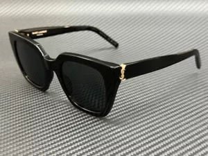 SAINT LAURENT SL M143 001 Black Grey Women's 51 mm Sunglasses - Picture 1 of 5