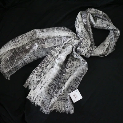 NUEVO CON ETIQUETAS COACH pitón modal seda envoltura bufanda larga oblonga NUEVO Foto 1 de 4