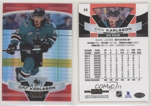 2019-20 O-Pee-Chee Platinum Red Prism /199 Erik Karlsson #34