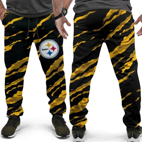 Pittsburgh Steelers Mens Football Sweatpants Casual Trousers Baggy Pants Gift Cover