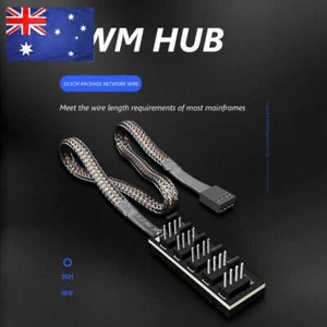 1 to 5 Way 4-Pin PWM CPU Cooler Fan PC Case Fan Sleeved Power Cable Hub Splitter - Afbeelding 1 van 7