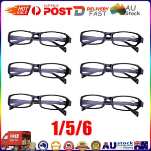 1/5/6 Pairs Mens Ladies Wayfarer Frame Magnifying Reading Glasses Nerd SpectaKU - Picture 1 of 7
