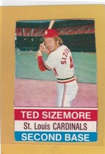 1976 HOSTESS BASEBALL TED SIZEMORE #70 CARDINALS POOR/GOOD *89879