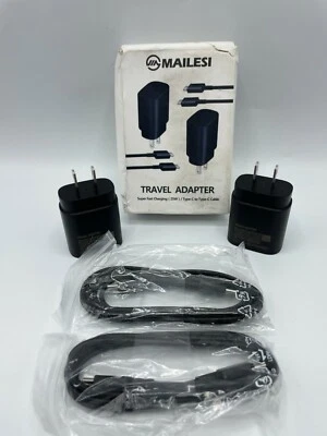 Travel Adapter Super Fast Charging/Type-C to Type-C Cable/5FT Charging Cable - Image 1 of 2