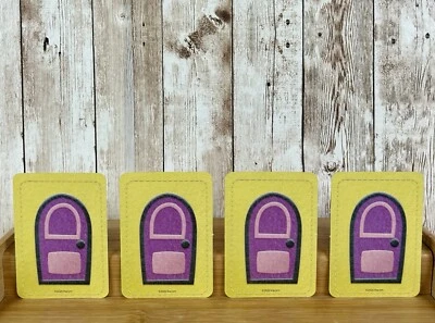 Blue's Clues & You Find The Clues Game Replacement Pieces Parts 4 Room Cards - Image 1 of 4