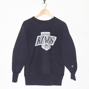 Vintage Los Angeles Kings Reverse Weave Champion Sweatshirt Medium Black 90s NHL