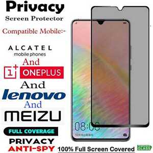 5D Privacy Tempered Glass Screen Protector For Alcatel/HTC/Lenovo/Meizu/OnePlus
