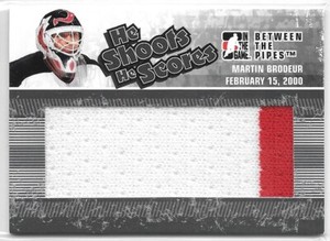 09/10 ITG BTP: Martin Brodeur HSHS 2 Color Jersey Card Black Version /30 (HS-07)