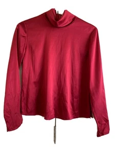 Talbots red satin dress shirt size 4 - Picture 1 of 7