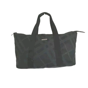 BURBERRY Fragrances Extra Large XL Black Plaids Canvas Weekender Duffle Bag - Picture 1 of 13