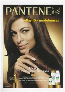 PANTENE Hair Care 1-Page Magazine PRINT AD 2013 EVA MENDES beautiful brunette - Picture 1 of 1