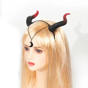 Devil Horn Headband Cosplay Gothic Decoration Costume Hairband Headwear for - Picture 1 of 6