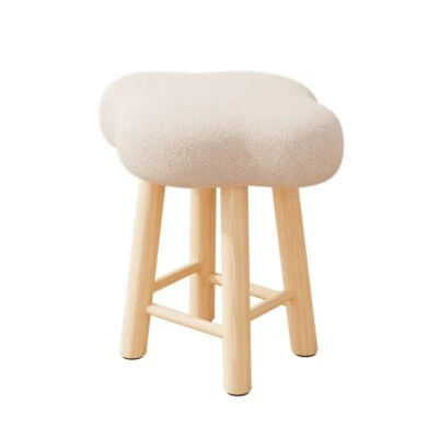 Cream style stool, modern minimalist round stool, sofa, shoe changing, low stool - Image 1 of 4