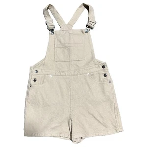 Forever 21 Tan Beige Corduroy Shorts Overalls Girls Size 11/12 - Picture 1 of 10