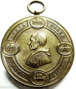 Papal States (LEONE XIII) Giubileo Sacerdotale,Medaglia 47 mm.  - Imagen 1 de 7