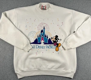 Walt Disney World Vtg Sweatshirt Mickey Mouse Adult XL (Large) 90's USA Stains - Picture 1 of 11