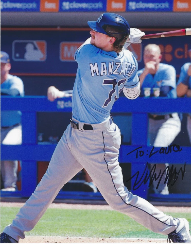 KYLE MANZARDO Signed 8 x 10 Photo CLEVELAND GUARDIANS Baseball Free Shipping MLB - Image 1 of 1