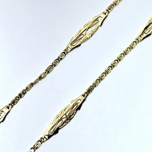 Collar Cadena Caracol Desplazamiento Estación Oro Amarillo 14K UnoAErre Italia 19.75" 8.1g - Imagen 1 de 6