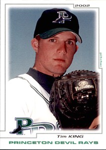 2002 Princeton Devil Rays Grandstand #12 Tim King Deer Park Texas Baseball CArd