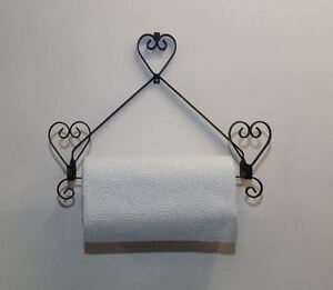 Wrought Iron Heart Paper Towel Holder